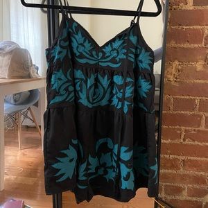 Free People Romper size xs with tie neck and cami straps